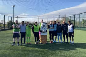 ​Members of the team visited Street Soccer Scotland to discuss quitting.