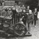 The moment a steam pump was landed on solid ground after being underwater in the Border Hole (near Friockheim) for many years. Royal Naval divers were involved. Pictured were, from left - Alexander Watt, John Watson, John Whip, Steve Dye, John Harris, Jim Anderson, Jim Wallace, Jim Geddes, Bill Gerrard, Fred Cooper and Bade Curtis.