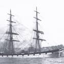 ​An image thought to be of the tall ship Wavertree leaving the South Esk.