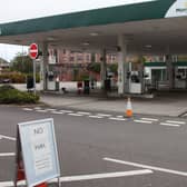 Some petrol stations ran out of fuel entirely as motorists queued to fill up. (Wallace Ferrier)
