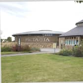 Pictured in February, 2002, Pictavia was an impressive exhibition of ancient Scotland. It was part of the Brechin Castle Centre but is no longer with us, the space being filled by the Edinburgh Woollen Mill.