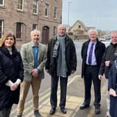 Officials celebrate the signing a letter of intent between Angus Council, Agrico UK, Arbikie Distilling, James Hutton Institute and SoilEssentials Ltd.