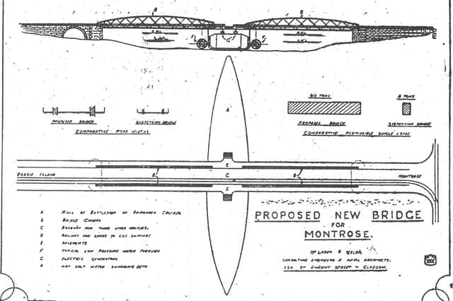 The proposed scheme for Montrose’s replacement bridge was quite far ahead of its time, suggesting that tidal power could be harnessed to generate electricity