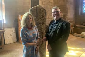 Pictured at the key handover are Caroline Fife and Rev Dr Scott Rennie.