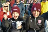 Young Arbroath fans before the game. Pic by Dave Johnston