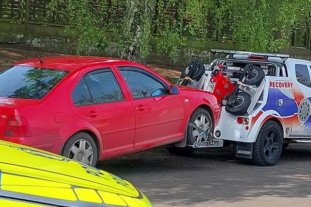 Two vehicles were seized in Forfar after being traced by police.