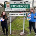 ​Pictured are Alicia Gardiner (left) and Iyla Greig from Montrose Academy, which was designated Angus’s first Fairtrade secondary school.