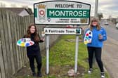​Pictured are Alicia Gardiner (left) and Iyla Greig from Montrose Academy, which was designated Angus’s first Fairtrade secondary school.
