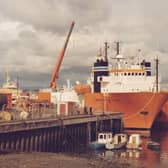 A familiar scene at the Sea Oil marine base in the early 1980s.