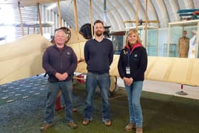 Pictured (l-r) are: Stuart Archibald, Jamie Macfarlane and Sian Brewis from Montrose Air Station Heritage Centre.