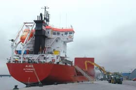Spanish freighter Albiz berthed at the North Quay.