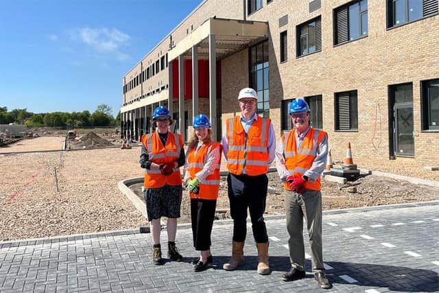 Construction underway at the Monifieth Learning Campus, Angus – showcasing local contractors embracing modern, sustainable building techniques
