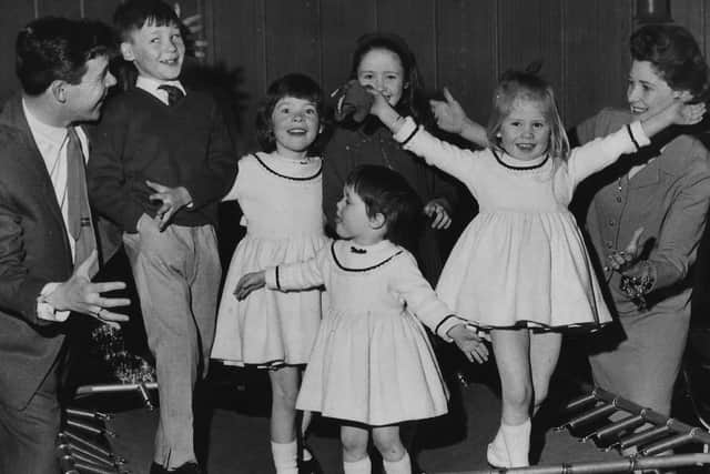Andy and Sheila Stewart in March, 1966 with the first five of their six children - Andrew (now a celebrated actor), Debbie, Tara, Melanie and Lynsey.