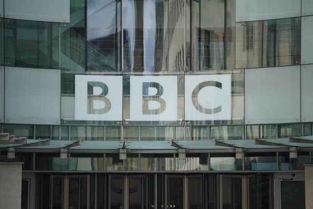 A general view of BBC Broadcasting House, in central London. PIC: Lucy North/PA Wire