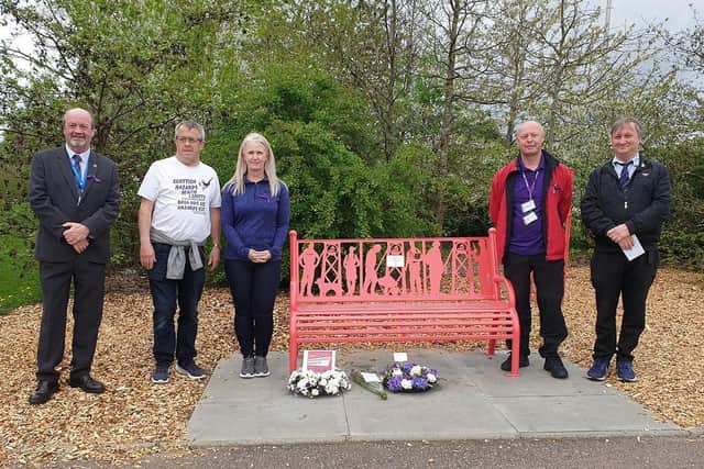 ​Cllr George Meechan is pictured with some of those who attended.