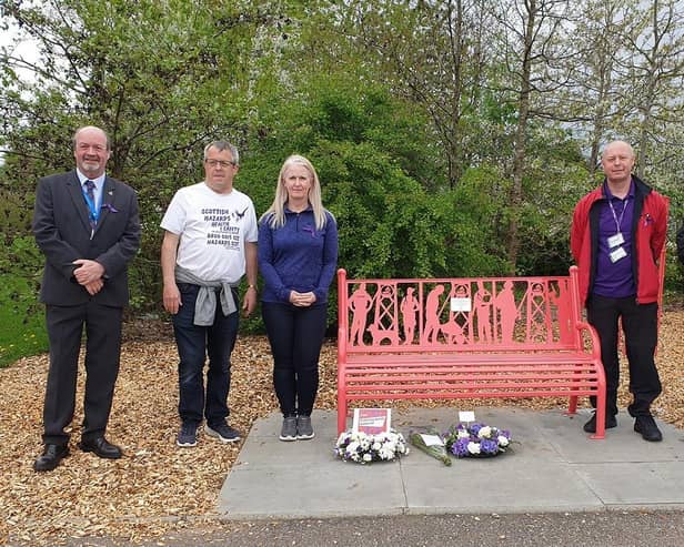 ​Cllr George Meechan is pictured with some of those who attended.