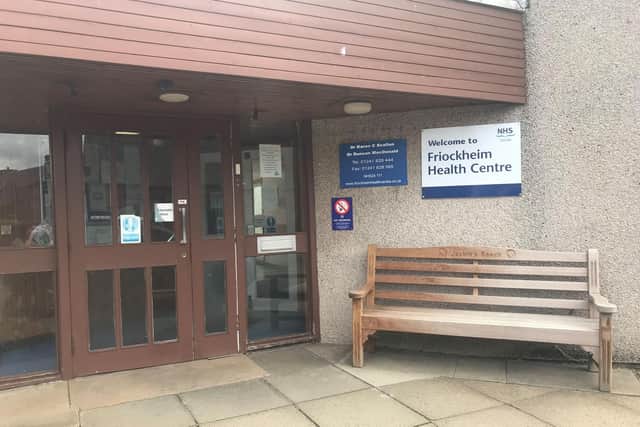 Friockheim Health Centre was recently the most praised in Tayside, although it was closed in May. (Wallace Ferrier)