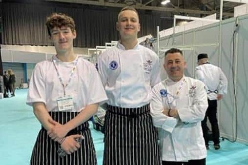 Head Chef Jonathan Greer with Jason Cargill and Paul Curran.