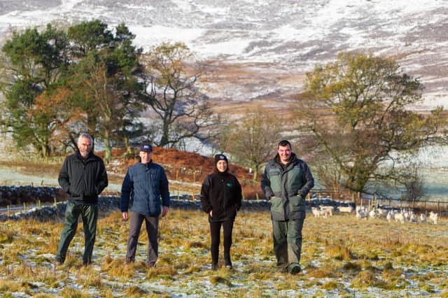 Pictured (l-r) Henry Graham, FONE Group chairman, Archie Macgregor of Scottish Water, Mairi Gougeon and Kevin Cuthbertson. ( Paul Reid)