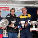 Brian Baxter, centre, pictured with fellow winners at the The 70th British National Ploughing Championships.