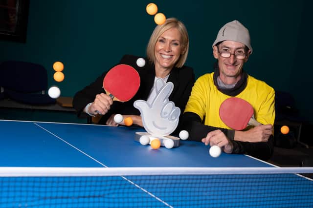 Jenni Falconer, with Scotland’s 2022 National Lottery Award Winner, Eric Sproul.