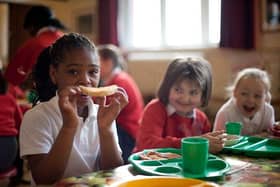 Children at breakfast