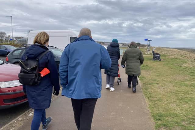 Group enjoying a Health Walk in Carnoustie