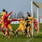 City left it late but eventually grabbed the match winner at Forres. Pic by Graeme Youngson