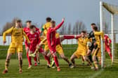 City left it late but eventually grabbed the match winner at Forres. Pic by Graeme Youngson