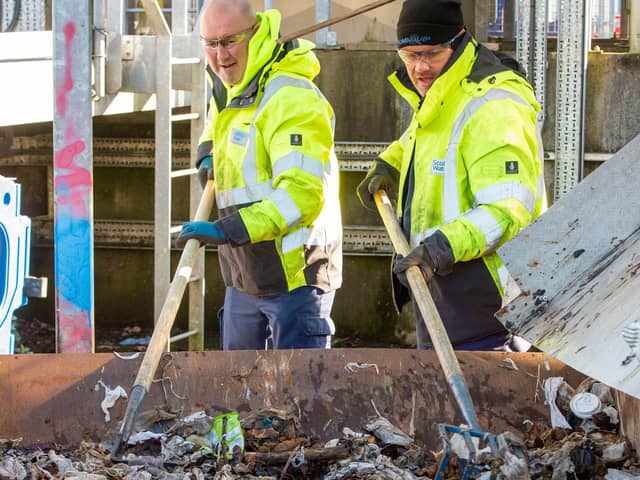 More than 10,000 tonnes of material was removed from Scotland’s waste water plants last year.