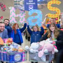 Pictured at the launch are Graham Nicolson, area manager Craig Hutton, and Linsey Cairns and Georgina Bushell from CHAS.