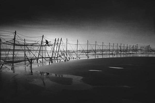 Colin McPherson has long documented salmon netters, including this netter from Joseph Johnston & Sons at St. Cyrus.