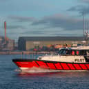 The South Esk arrives at Montrose Harbour after its maiden voyage from Ireland.