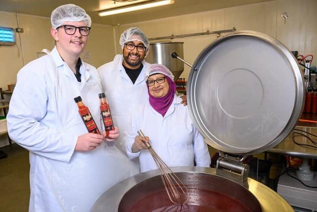 Nathan Stewart, Asda Section Leader, Sunny and Suraya Mollah, Baba's Sauce.
