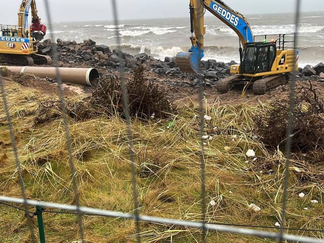 Contractors will be working double shifts over the weekend to complete the work.