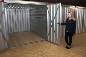 Lynne Duncan of Forfar Removals shows off the new secure self storage space.