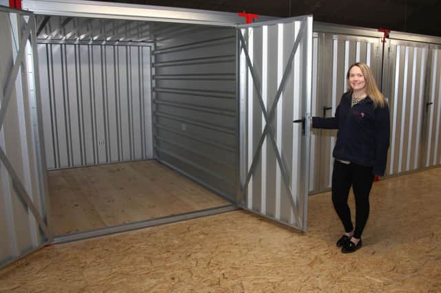 Lynne Duncan of Forfar Removals shows off the new secure self storage space.