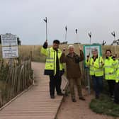 ​SSEN team members are pictured with Andy Matthews, Lunan Bay Communities Partnership chairperson.
