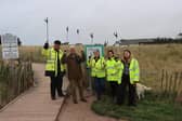 ​SSEN team members are pictured with Andy Matthews, Lunan Bay Communities Partnership chairperson.
