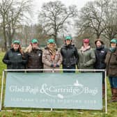 Participants at the Glad Rags & Cartridge Bags ladies' shooting event get set to enjoy a day of clay shooting.