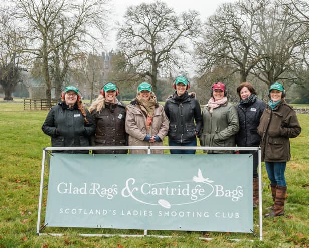Participants at the Glad Rags & Cartridge Bags ladies' shooting event get set to enjoy a day of clay shooting.
