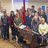 All together now...Brechin's Opus Club all set to perform in the global celebration of local theatre.
