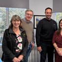 ​Ms Black (second right) is pictured during her visit to Rossie Young People’s Trust.