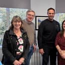 ​Ms Black (second right) is pictured during her visit to Rossie Young People’s Trust.