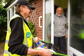 Asda Scotland delivery drivers wear ‘Happy to Chat about the game’ badges to help tackle loneliness.