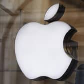 Logo in the window of an Apple Store. PIC: Yui Mok/PA Wire
