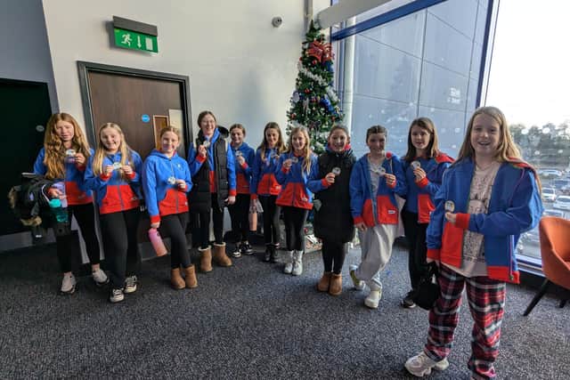 ​The girls from the Monifieth unit are pictured at the cinema, ready for the special screening of Moana 2.