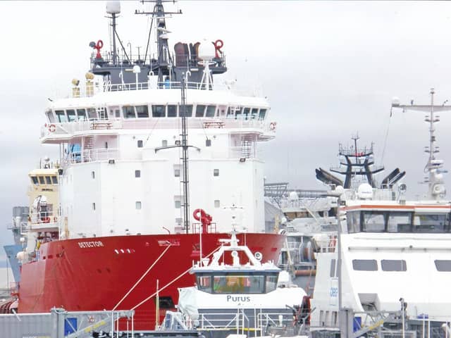 The Danish-owned Detector was noted recently at the South Quay, Montrose.
