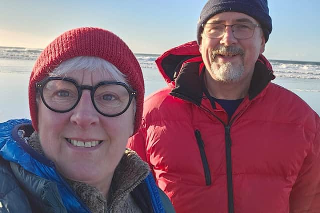 Jenny Snedden and Ivor Campbell who first noticed the footprints.