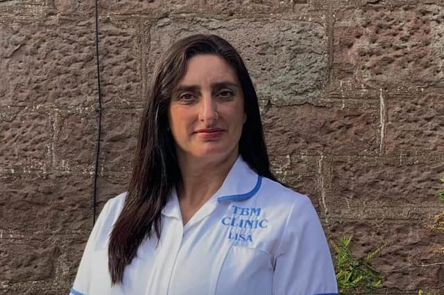 Lisa Saunders of The Body Mechanic Clinic in Kirriemuir all set to work with veterans and service men and women.
